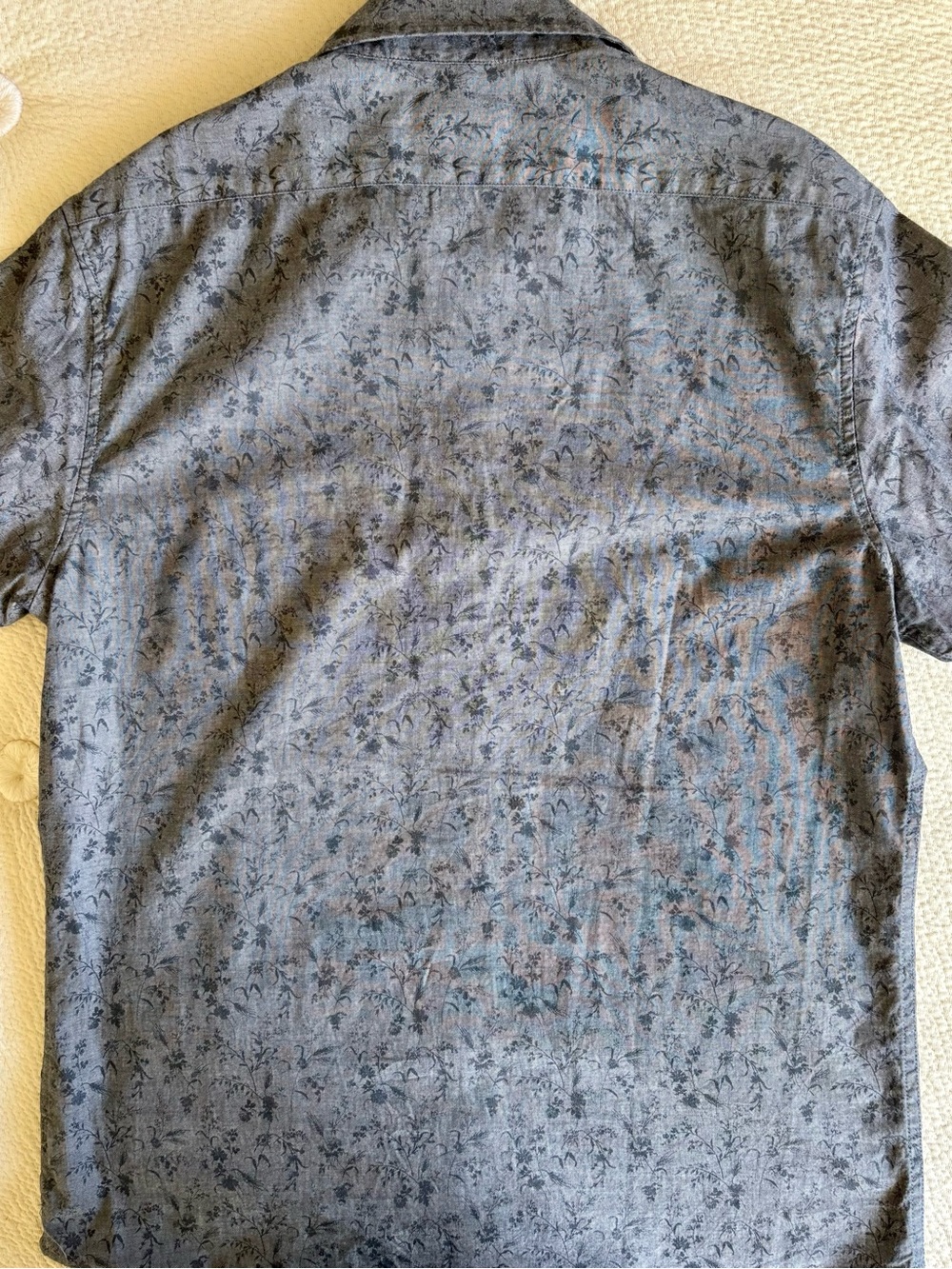 Taylor Stitch Gray Floral Short-Collar Button-Down Shirt - Picture 3 of 4